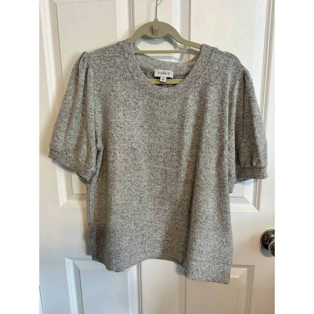 EVEREVE Frances Brushed Top in Heather Gray XL
